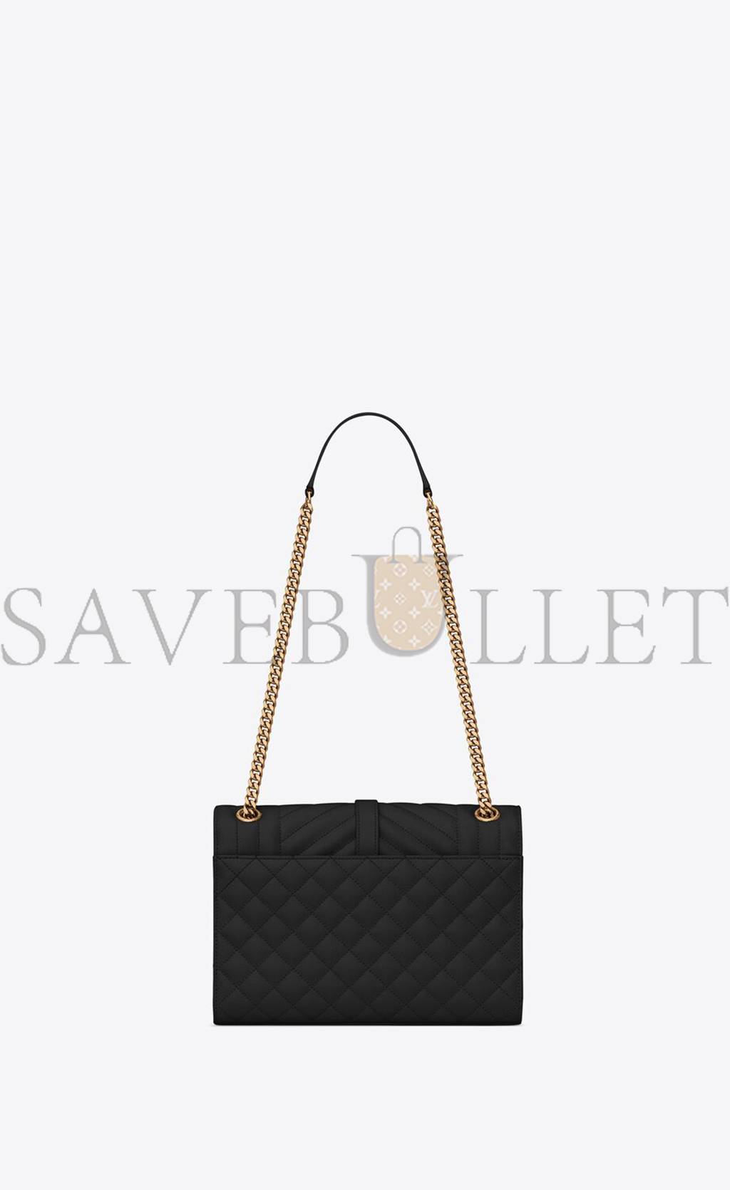Y*L envelope medium chain bag in mix matelass&eacute; grain de poudre embossed leather 600185bow911000 (24*17.5*6cm)