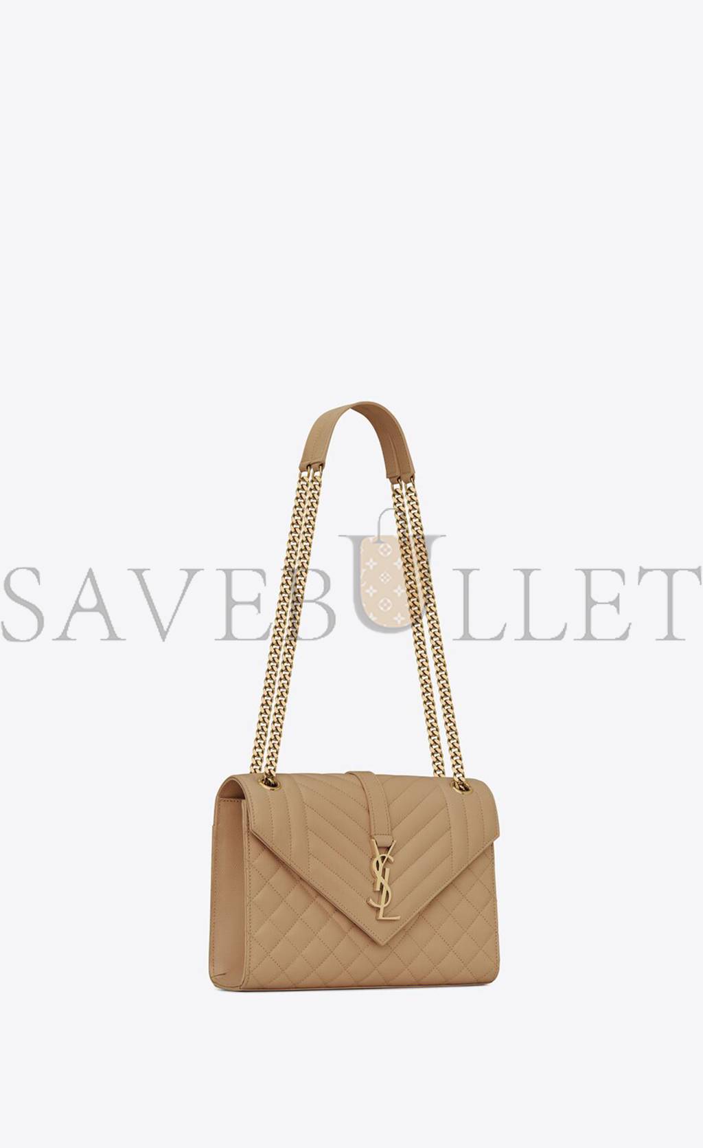 Y*L envelope medium chain bag in mix matelass&eacute; grain de poudre embossed leather 600185bow912346 (24*17.5*6cm)