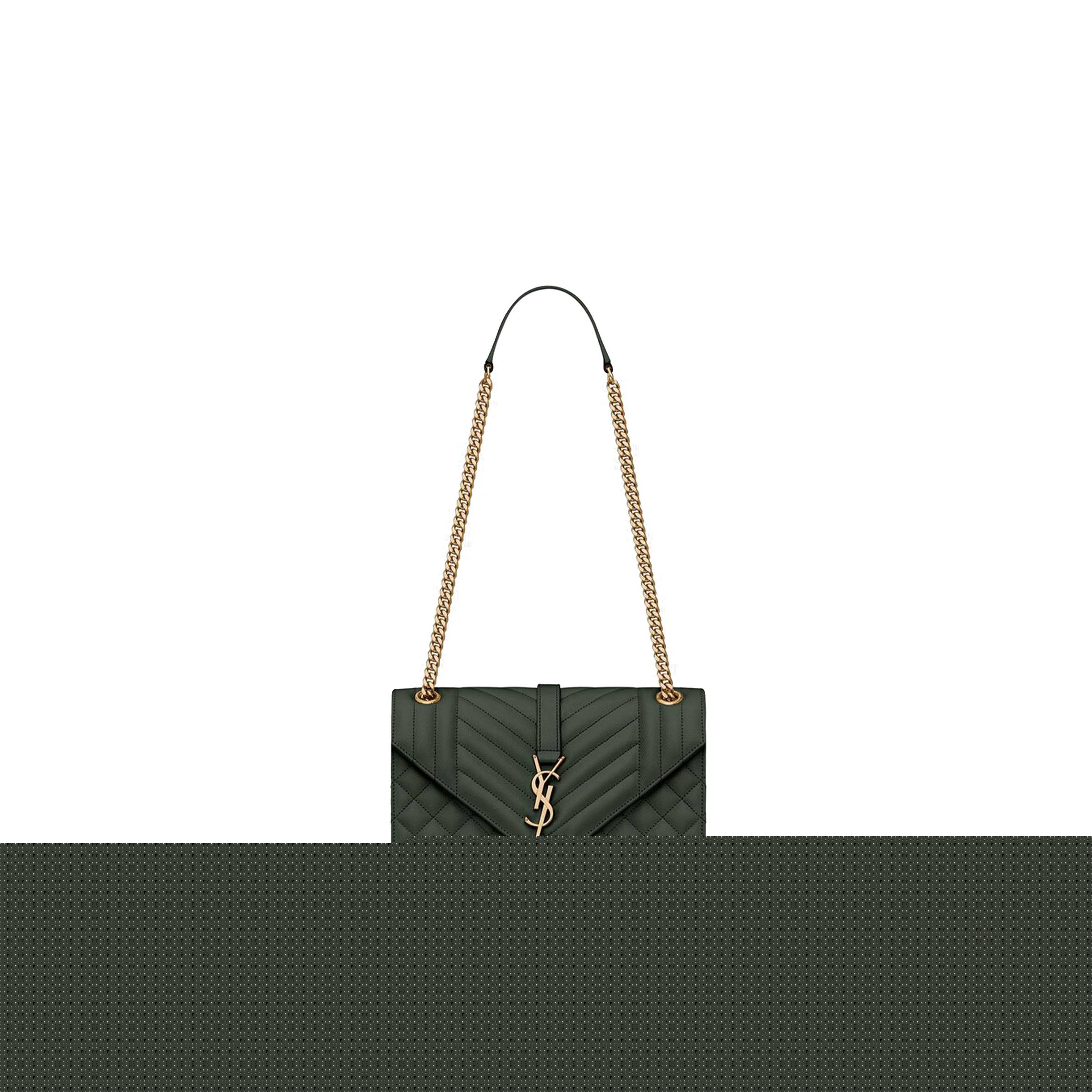 Y*L envelope medium chain bag in mix matelass&eacute; grain de poudre embossed leather 600185bow913045 (24*17.5*6cm)