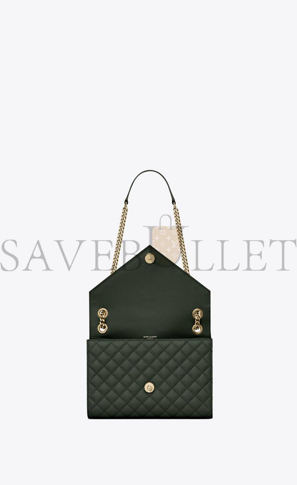 Y*L envelope medium chain bag in mix matelass&eacute; grain de poudre embossed leather 600185bow913045 (24*17.5*6cm)