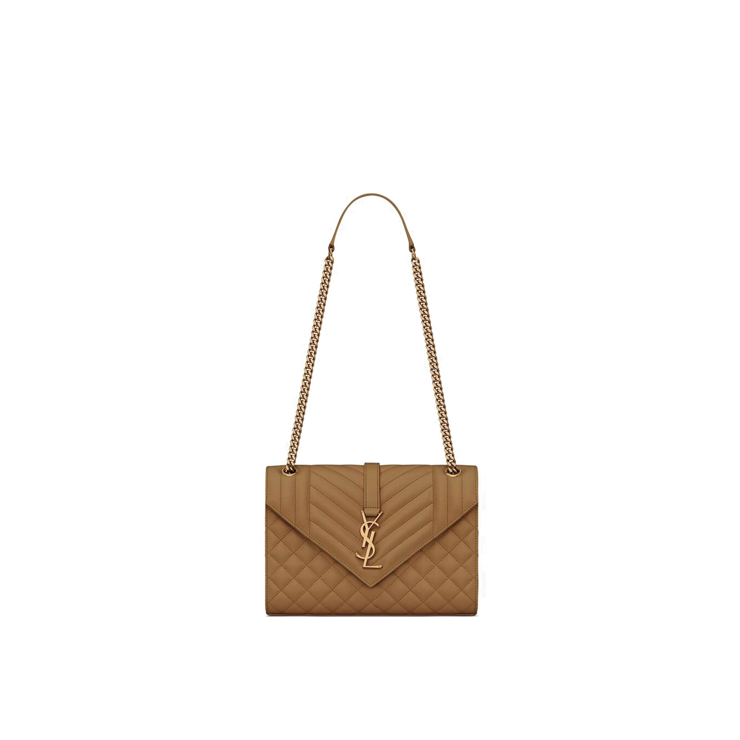 Y*L envelope medium chain bag in mix matelass&eacute; grain de poudre embossed leather 600185bow973334 (24*17.5*6cm)