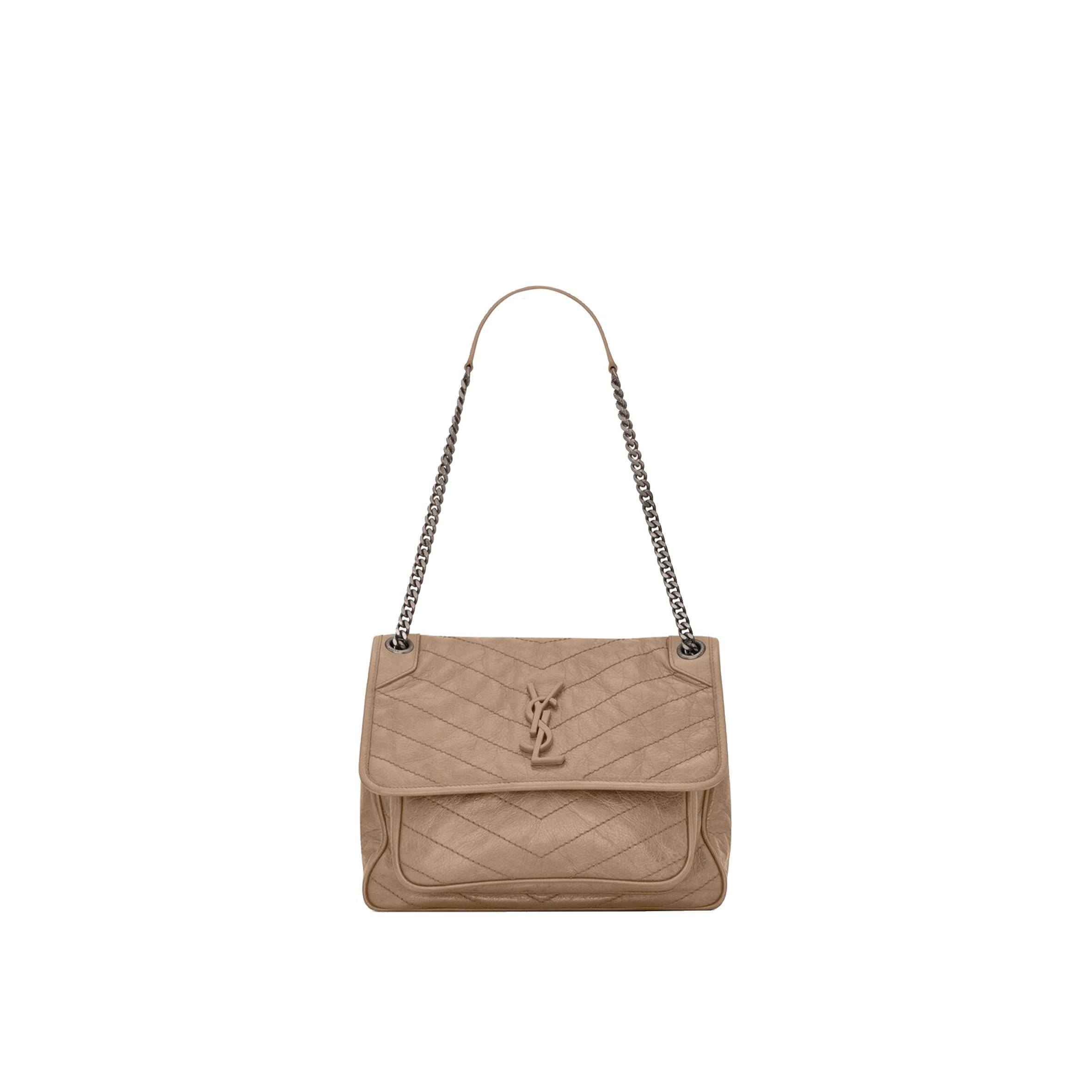 Y*L niki medium chain bag in crinkled vintage vegetable-tanned leather 6331581yg042826 (28*20*8.5cm)