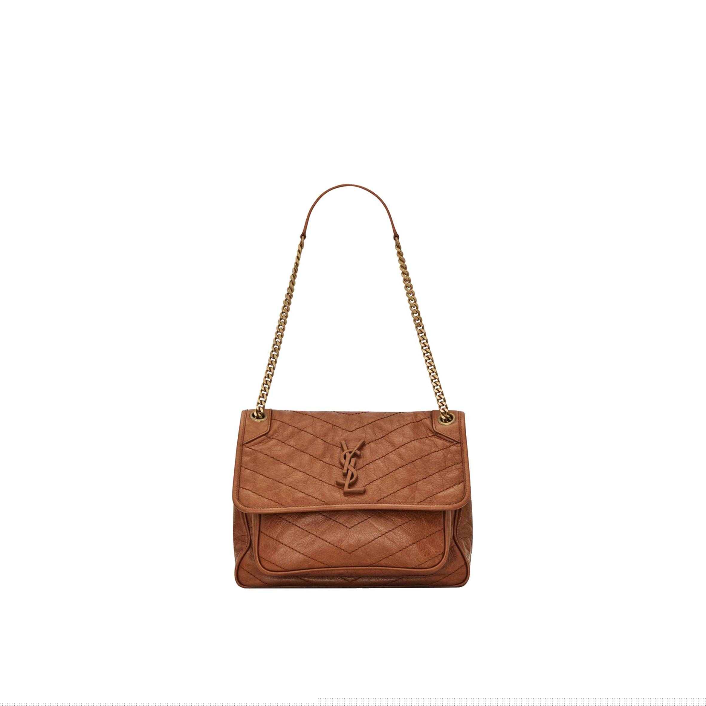 Y*L niki medium chain bag in crinkled vintage leather 6331581yg072522 (28*20*8.5cm)