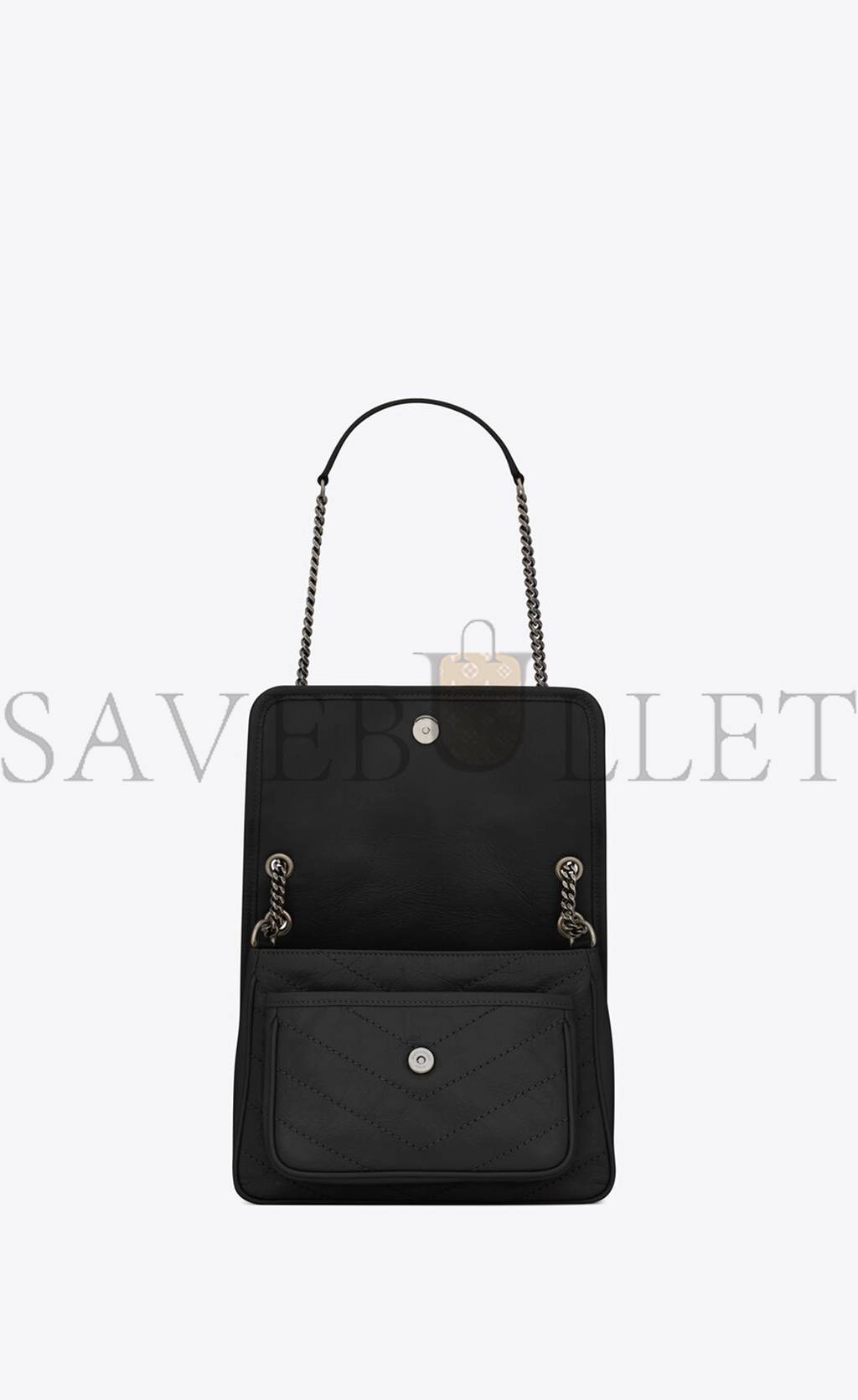 Y*L niki baby chain bag in crinkled vintage leather 6331600en041000 (21*16*7.5cm)