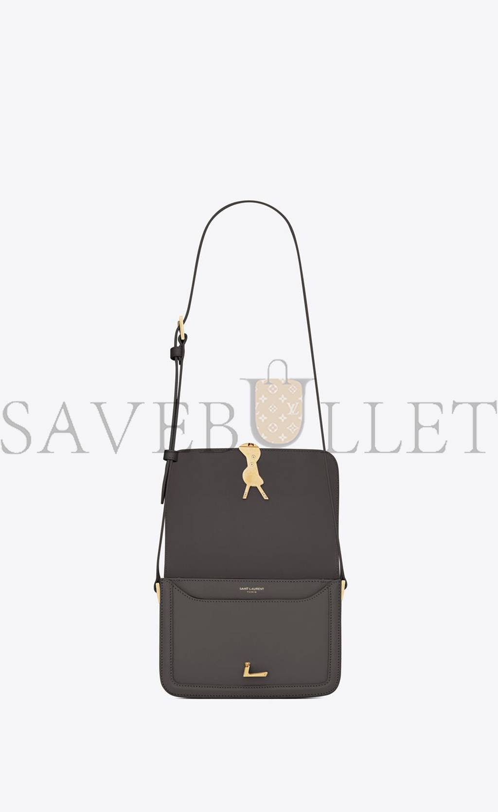 y*l solferino small satchel in box Sa**t Lau*nt leather 6343060sx0w1112 (19*13*5cm)