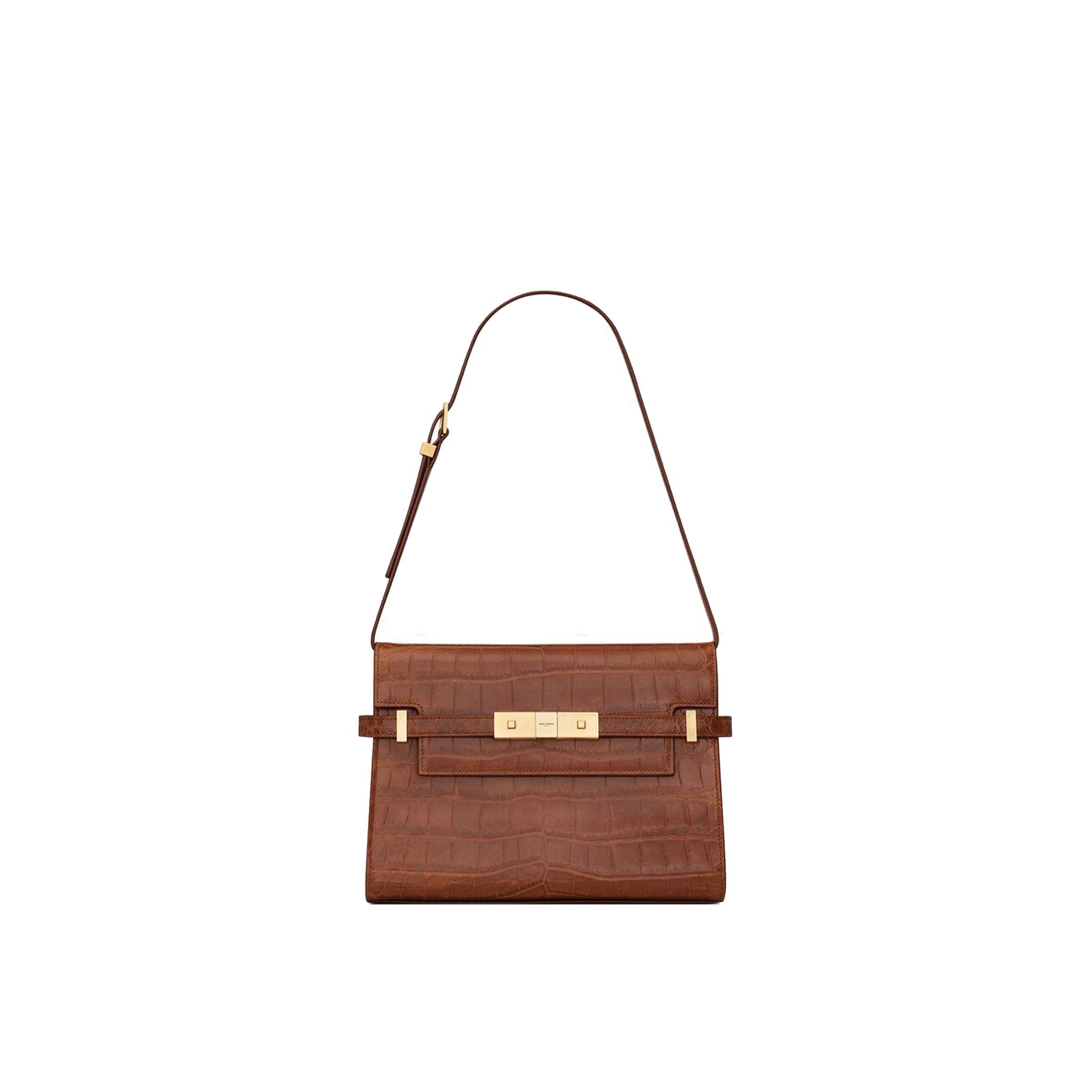 Y*L manhattan small shoulder bag in crocodile-embossed leather 675626aaaoh2591 (24*17.5*6cm)