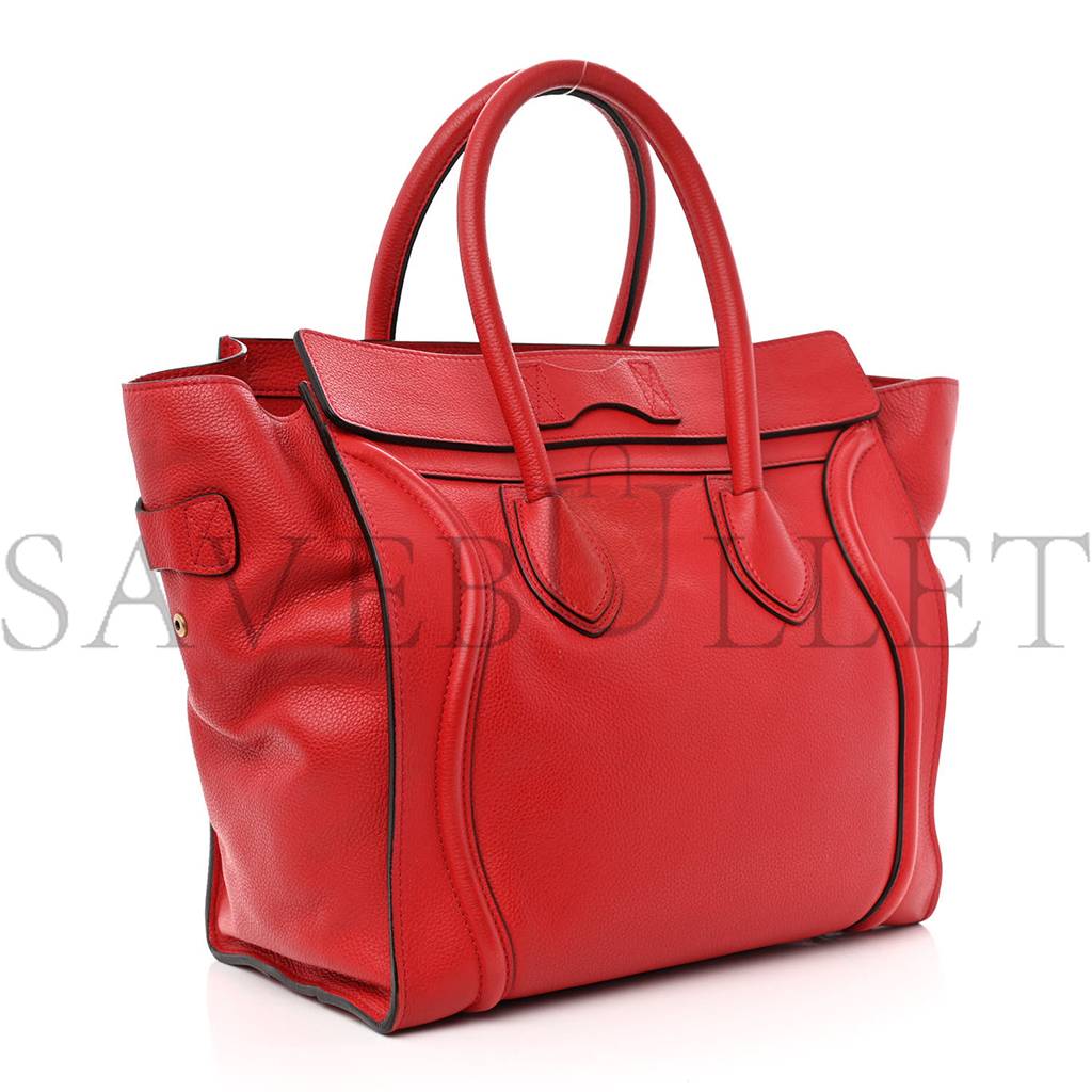 ce**e drummed calfskin mini lU*gage coquelicot (32*30*18cm)