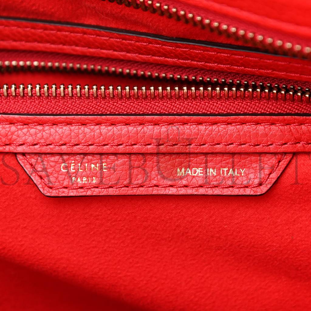 ce**e drummed calfskin mini lU*gage coquelicot (32*30*18cm)