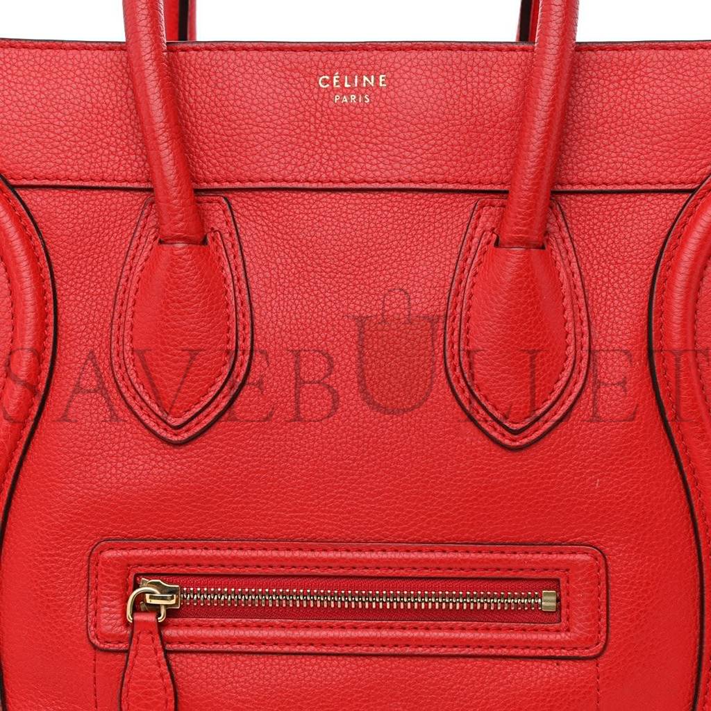 ce**e drummed calfskin mini lU*gage coquelicot (32*30*18cm)