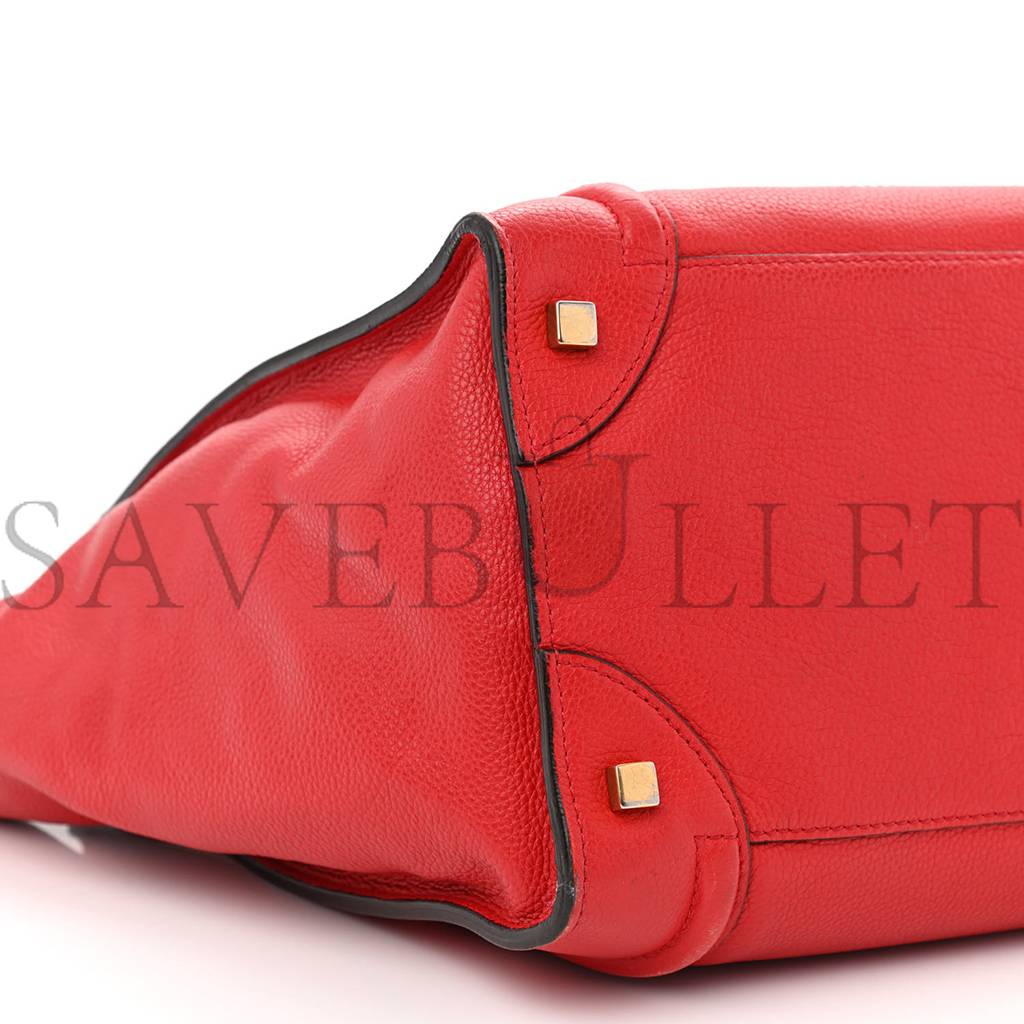ce**e drummed calfskin mini lU*gage coquelicot (32*30*18cm)