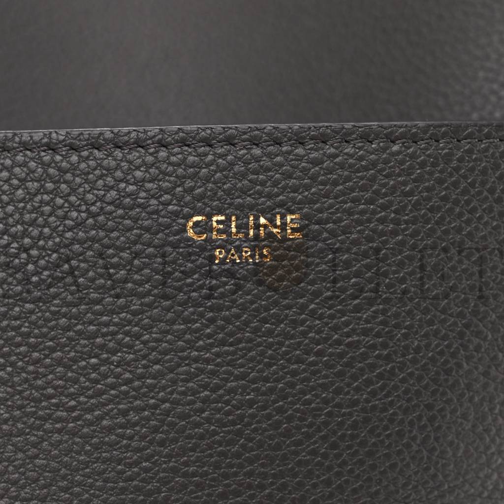Ce**e soft grained calfskin sangle bucket bag kohl (32*23*17cm)