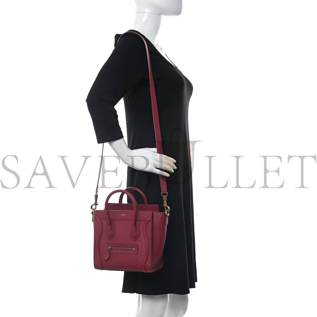 ce**e drummed calfskin nano lU*gage rasberry (20*20*10cm)