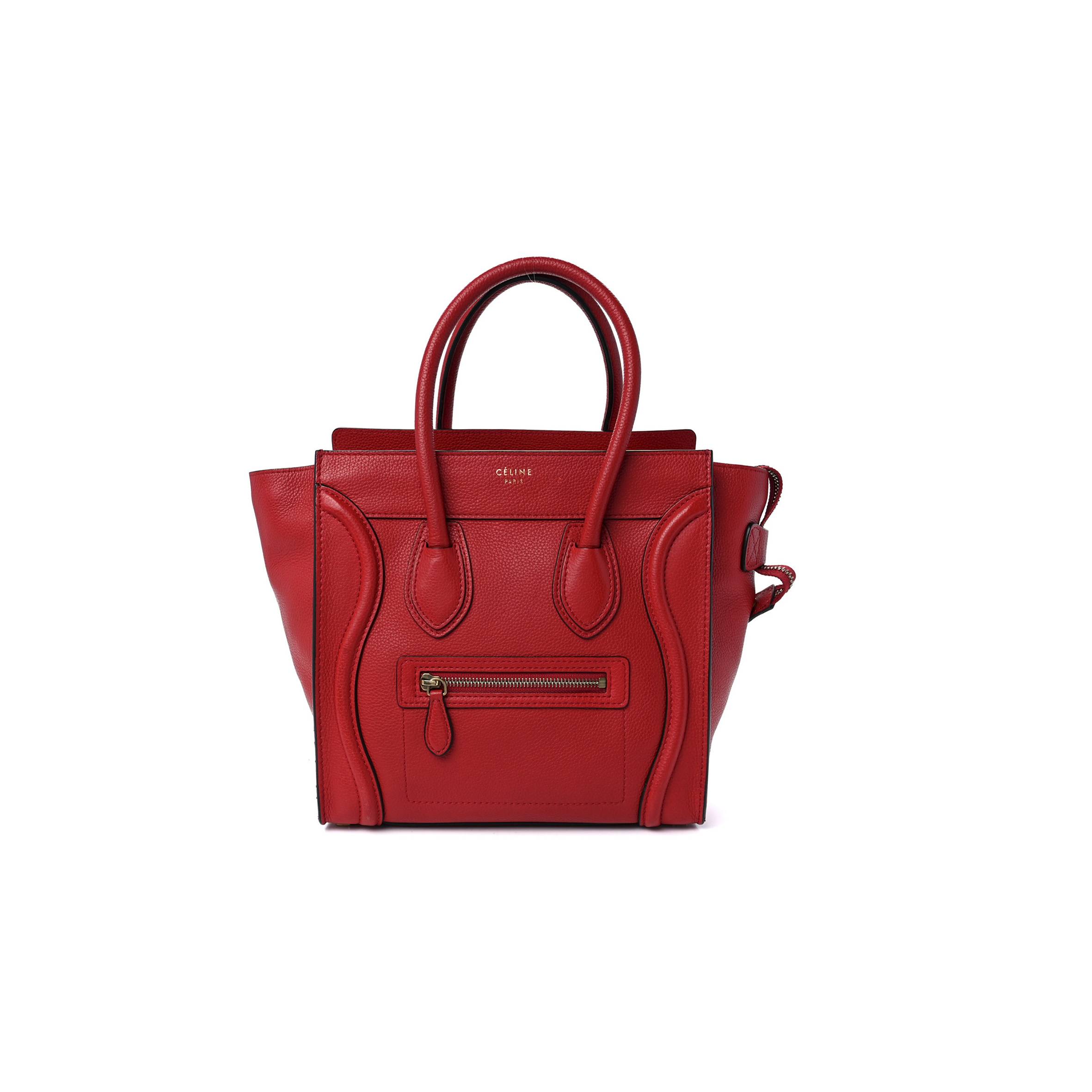 ce**e drummed calfskin micro lU*gage red (26*25*13cm)