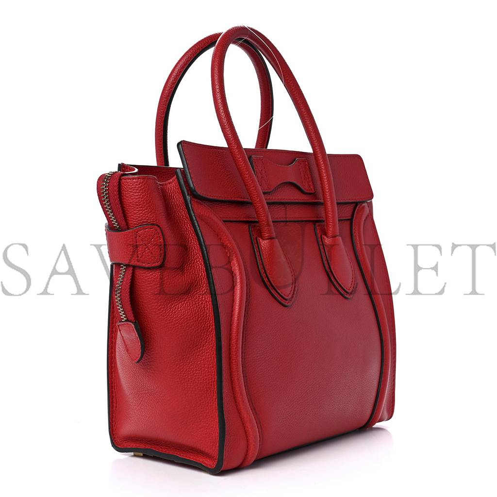 ce**e drummed calfskin micro lU*gage red (26*25*13cm)