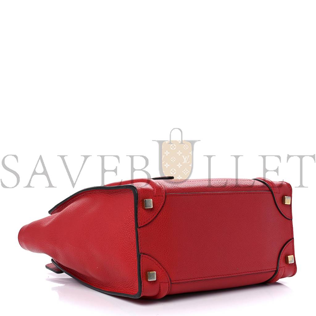 ce**e drummed calfskin micro lU*gage red (26*25*13cm)