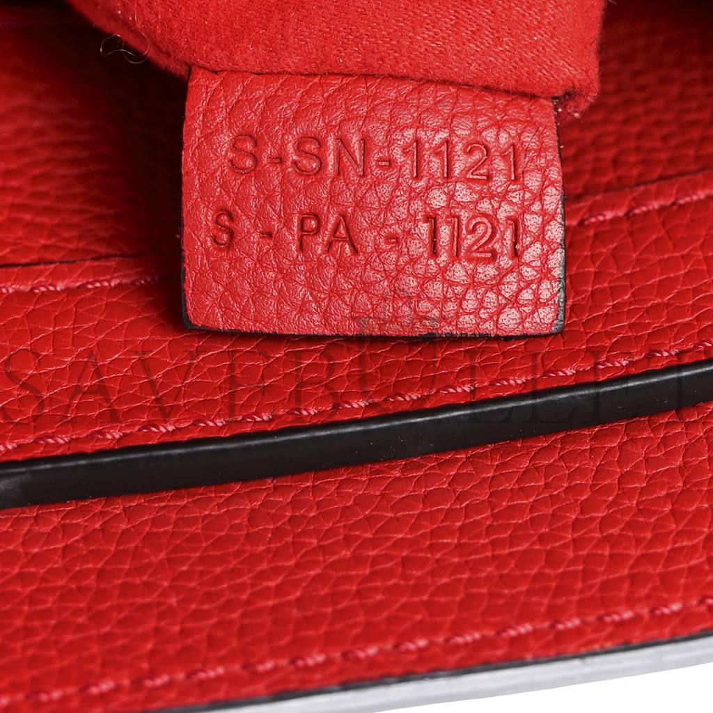 ce**e drummed calfskin micro lU*gage red (26*25*13cm)
