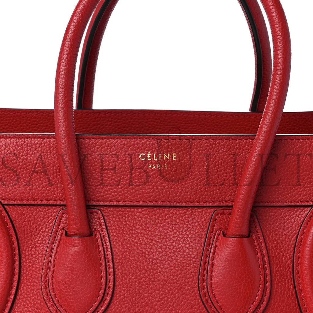 ce**e drummed calfskin micro lU*gage red (26*25*13cm)