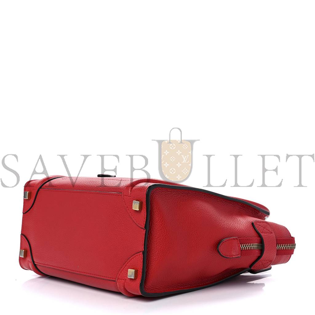 ce**e drummed calfskin micro lU*gage red (26*25*13cm)