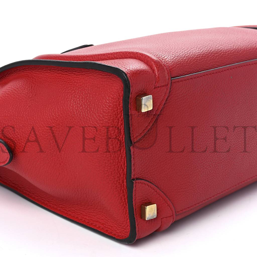 ce**e drummed calfskin micro lU*gage red (26*25*13cm)