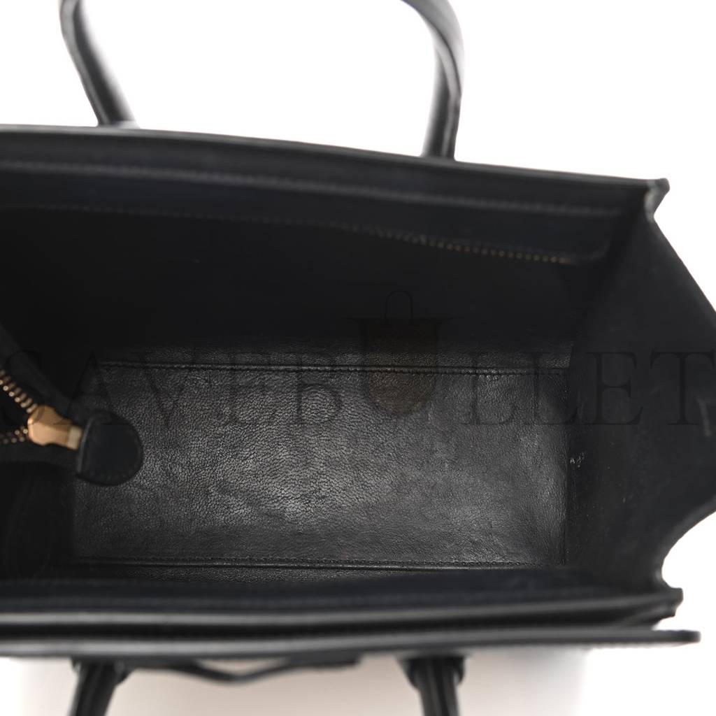 ce**e bullhide calfskin nubuck bi-color nano lU*gage black white (20*20*10cm)