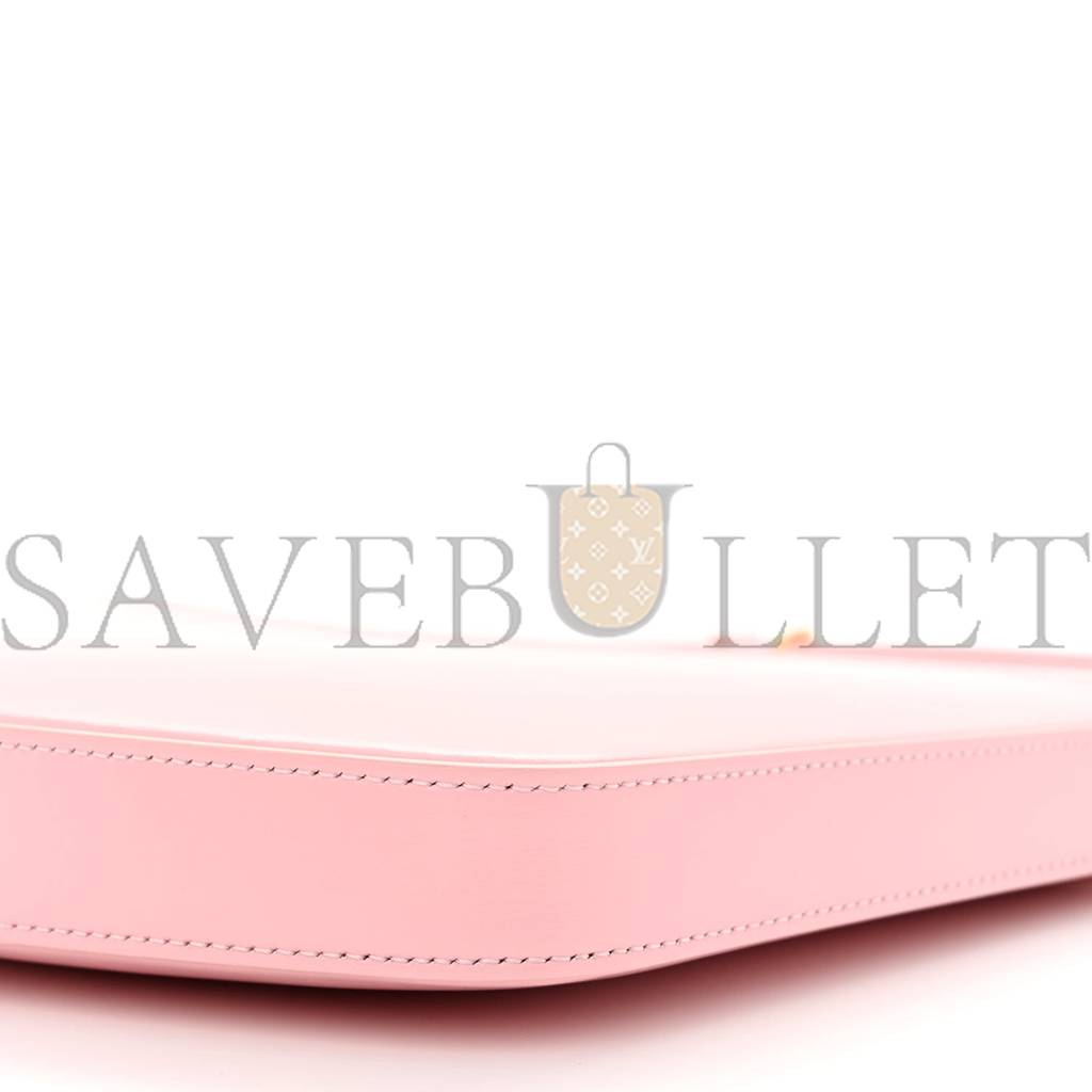 Ce**e shiny calfskin medium croque bag pink (20*16*3cm)