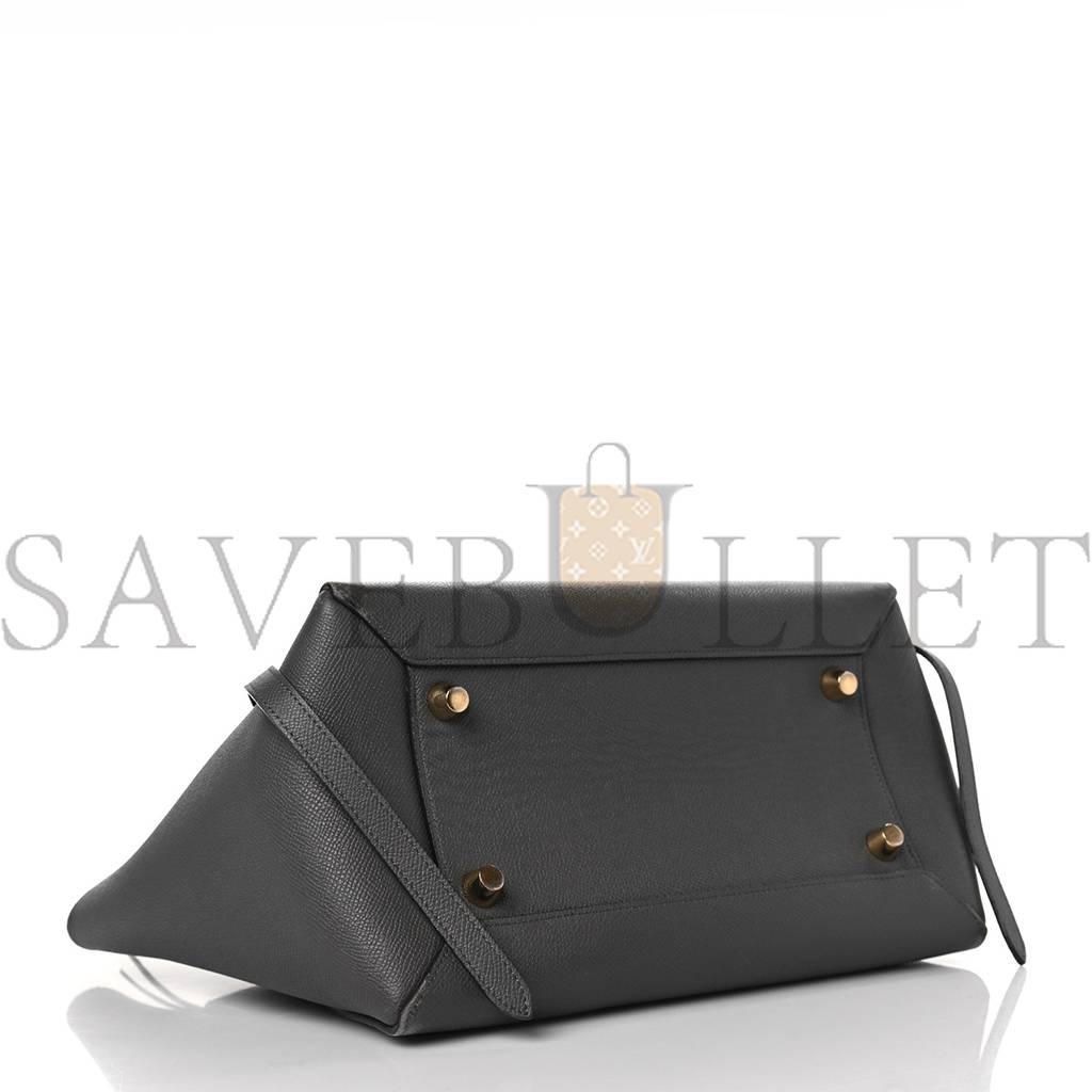 Ce**e grained calfskin mini belt bag grey (28*22*17cm)