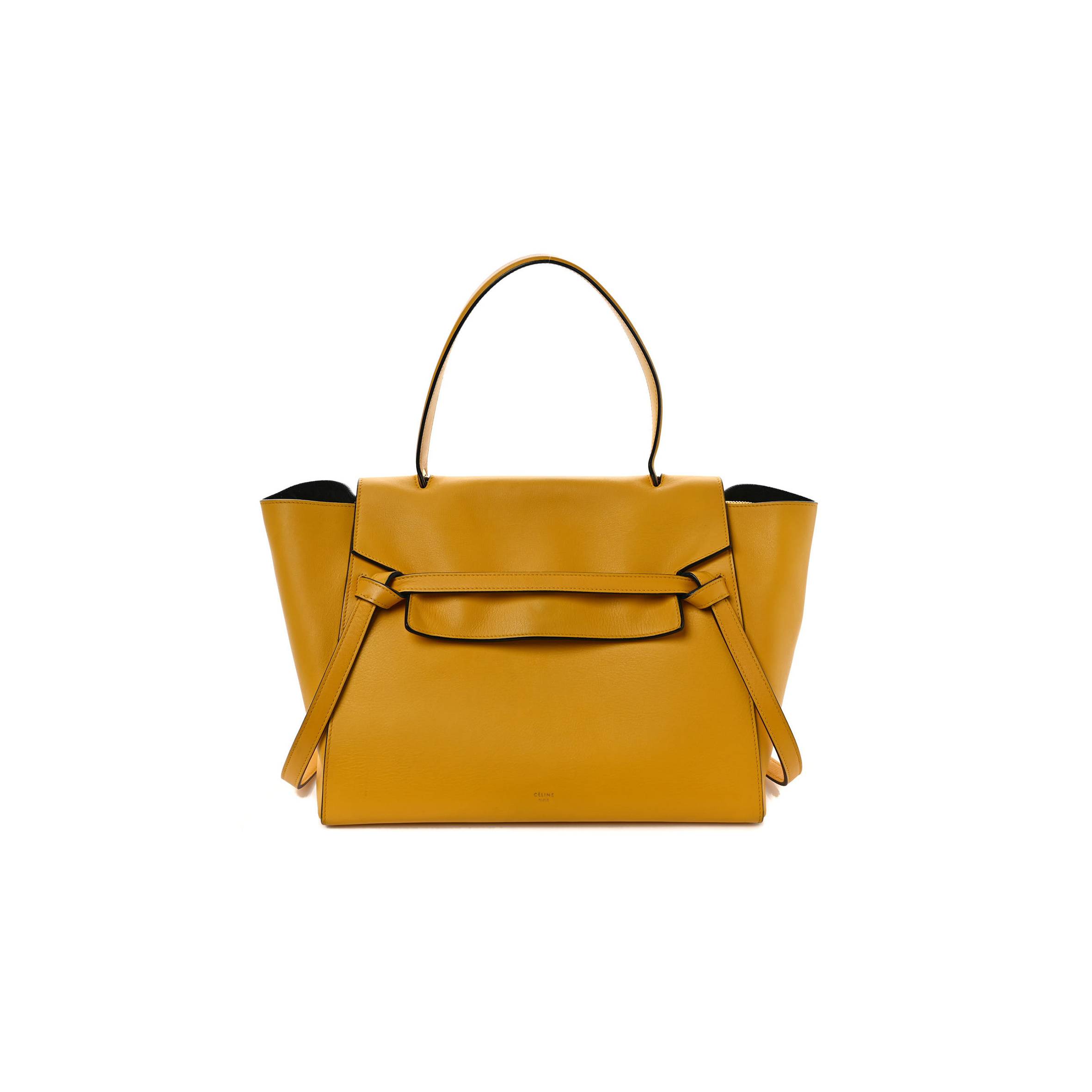 Ce**e baby grained calfskin micro belt bag yellow (33*23*22cm)