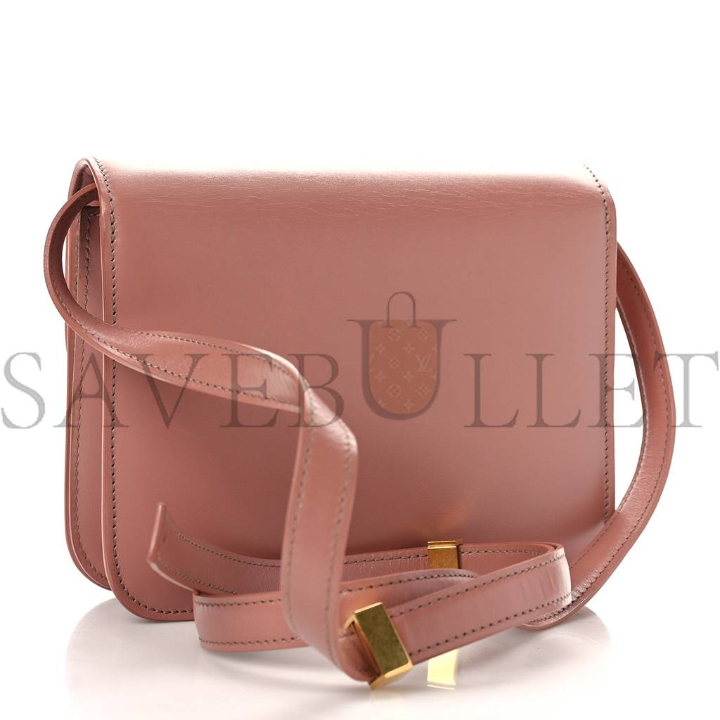 Ce1i*e box calfskin teen classic box flap bag antique rose (18*15*6cm)