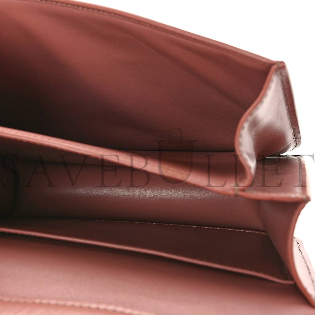 Ce1i*e box calfskin teen classic box flap bag antique rose (18*15*6cm)