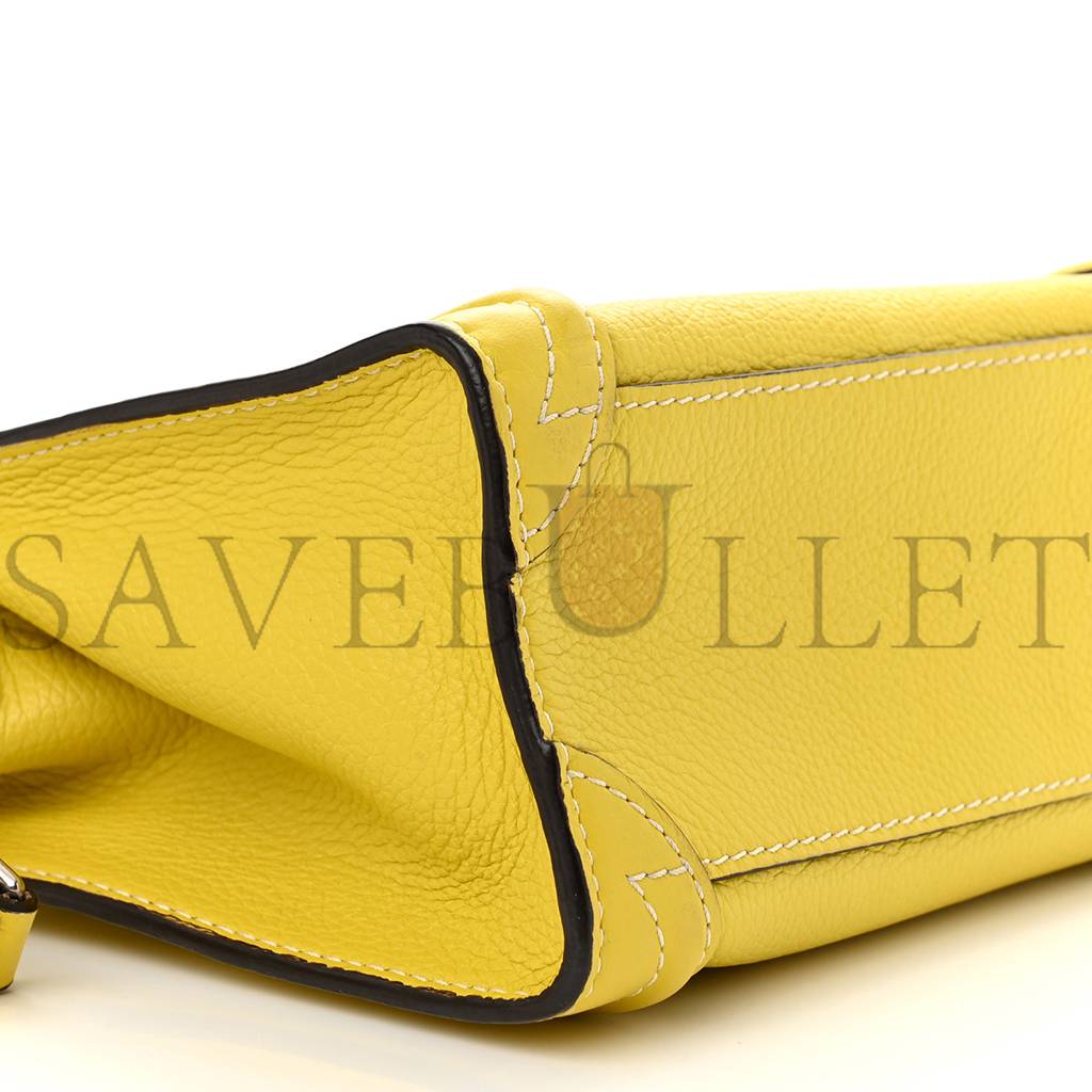 ce**e drummed calfskin nano lU*gage citron (20*19*10cm)