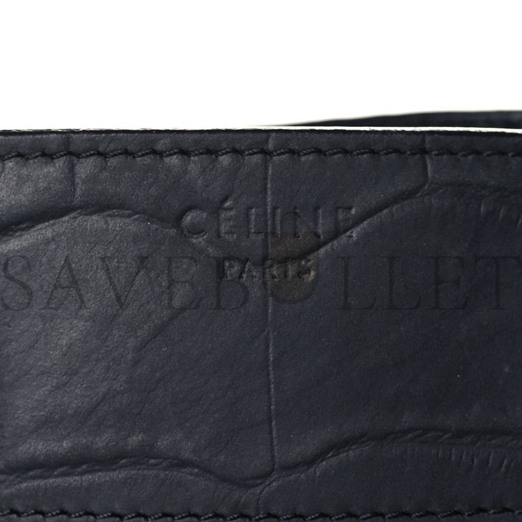 ce**e crocodile embossed calfskin medium phanT0m lu*gage navy blue (30*27*24cm)