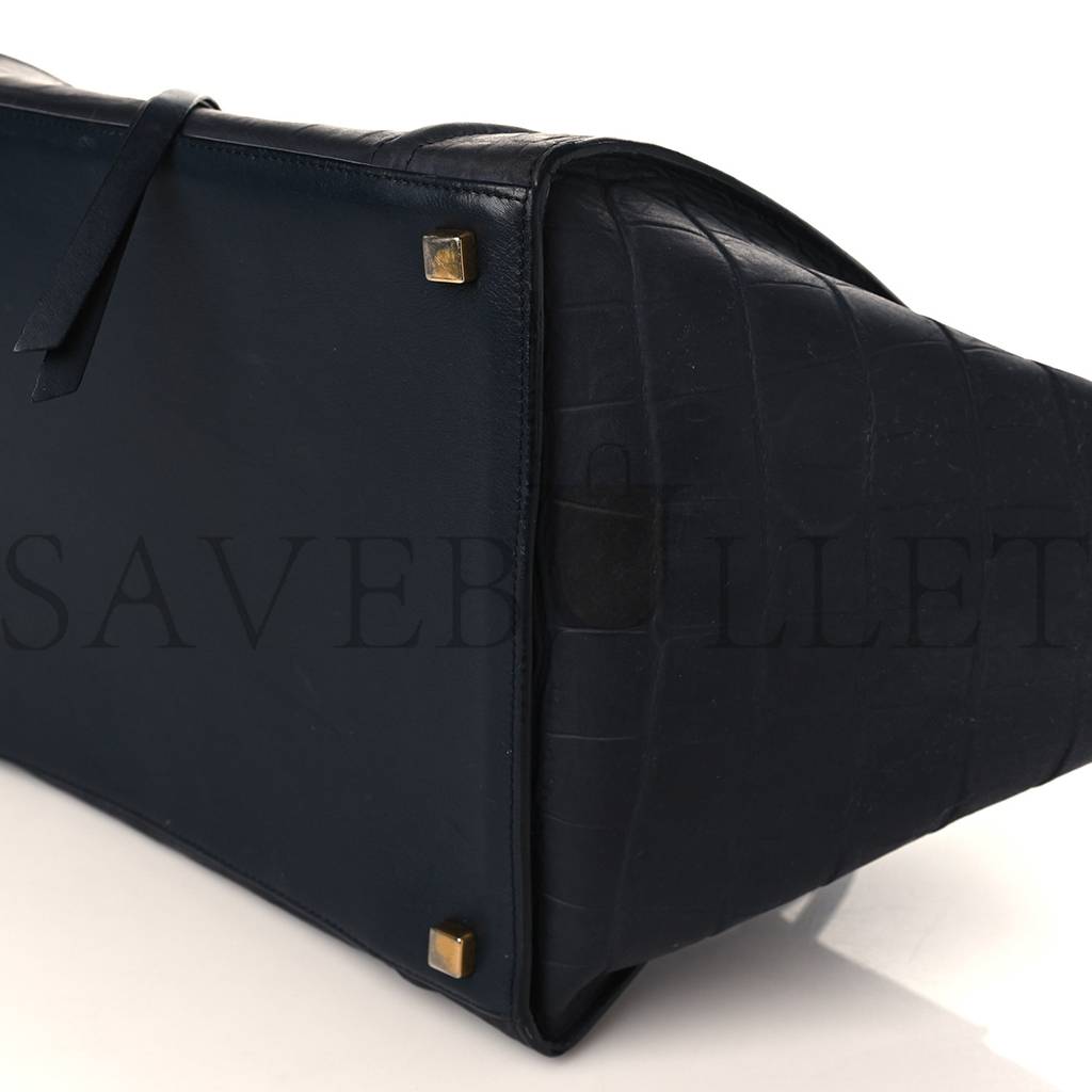 ce**e crocodile embossed calfskin medium phanT0m lu*gage navy blue (30*27*24cm)