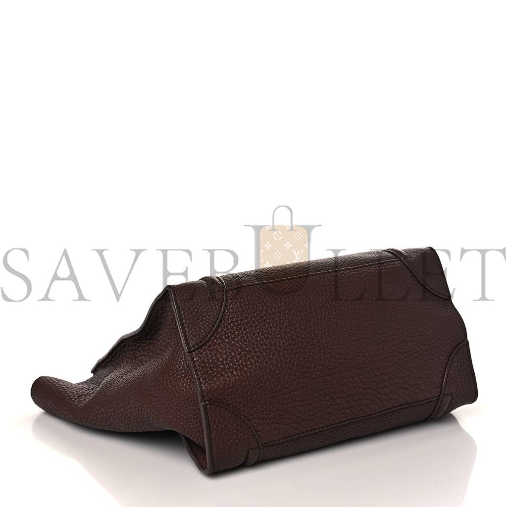 ce**e drummed calfskin mini lU*gage dark brown (30*29*18cm)