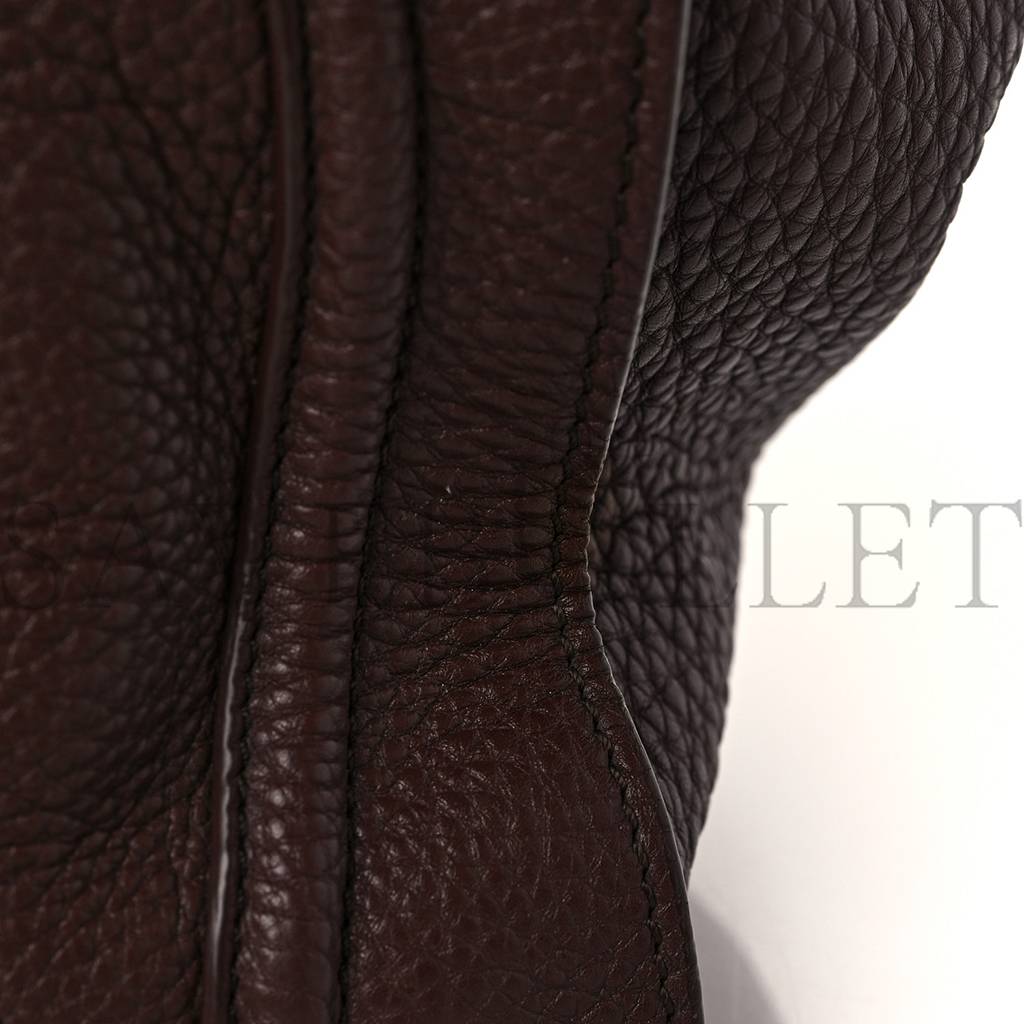 ce**e drummed calfskin mini lU*gage dark brown (30*29*18cm)