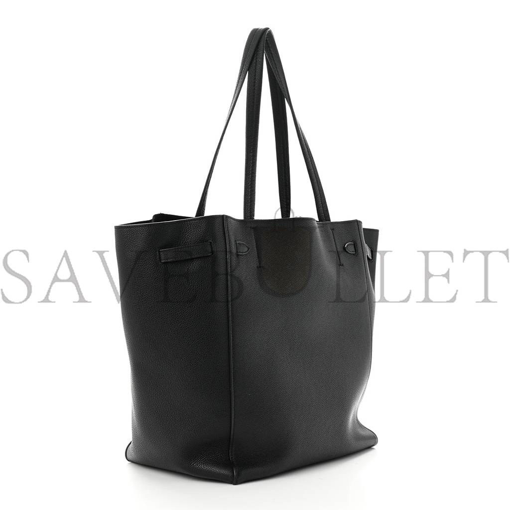 ce**e soft grained calfskin small belt cabas phanT0m black (29*27*17cm)