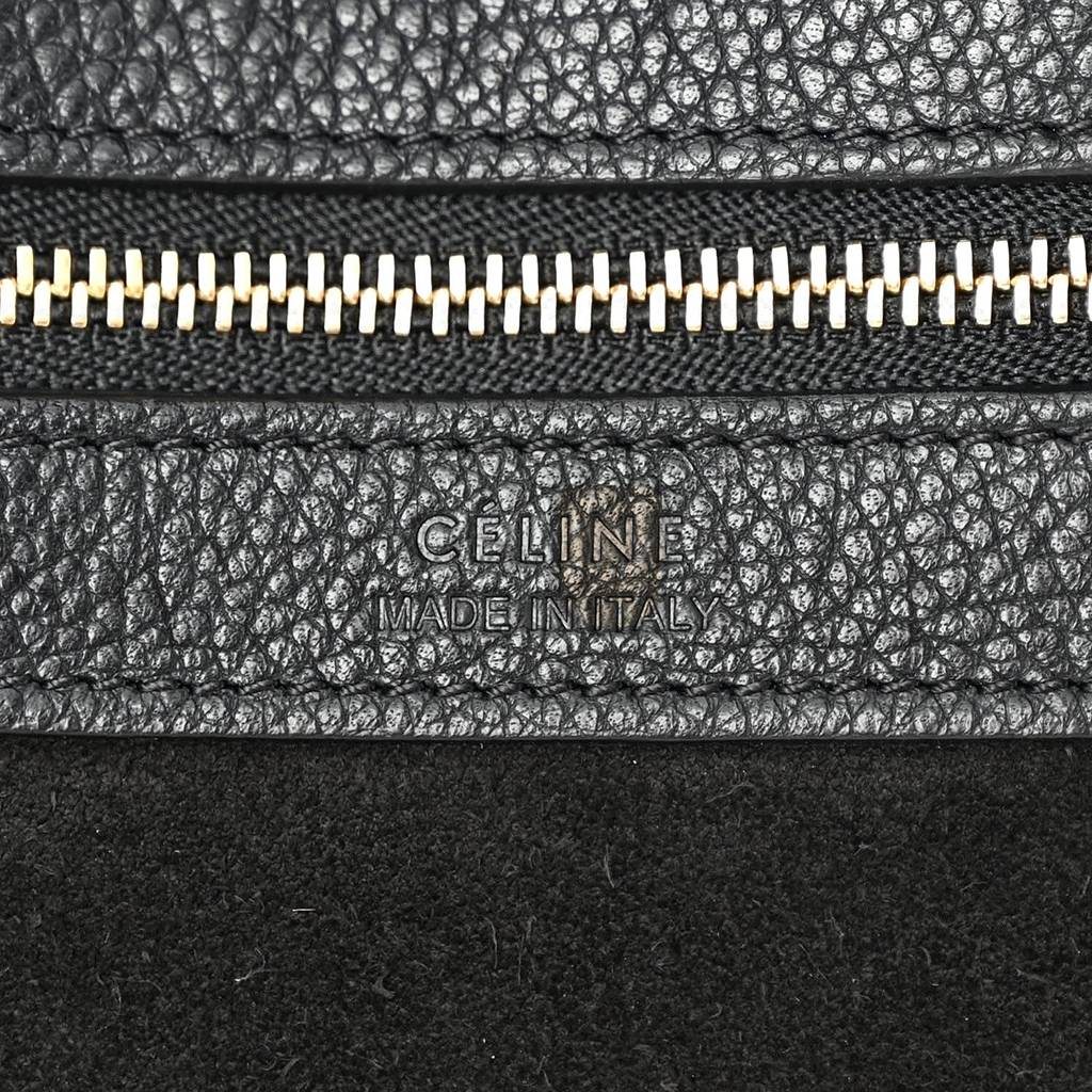 ce**e soft grained calfskin small belt cabas phanT0m black (29*27*17cm)
