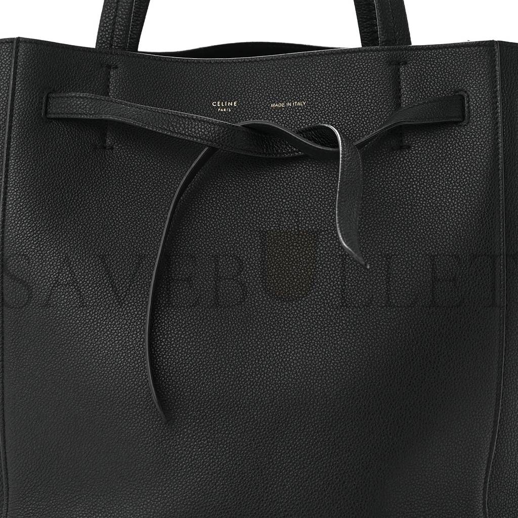 ce**e soft grained calfskin small belt cabas phanT0m black (29*27*17cm)