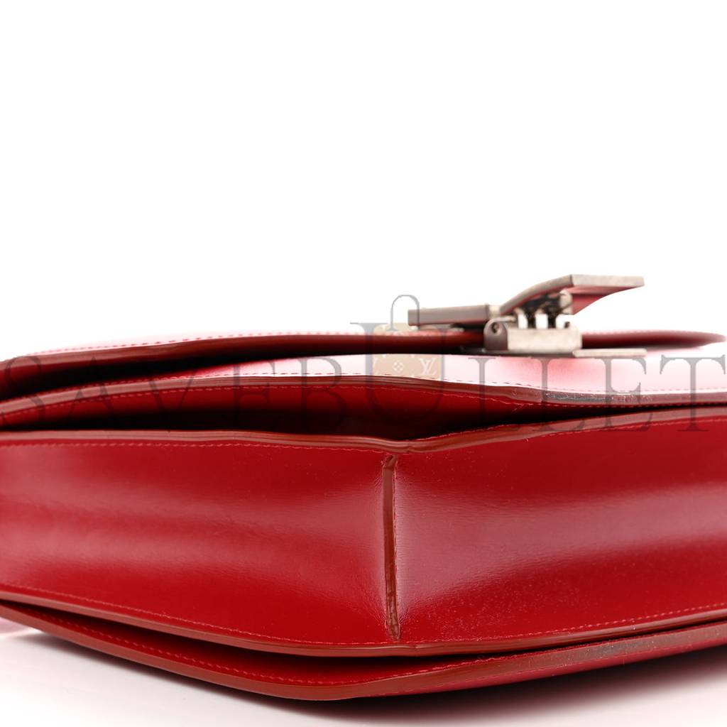Ce1i*e box calfskin medium classic box flap bag red (23*18*6cm)