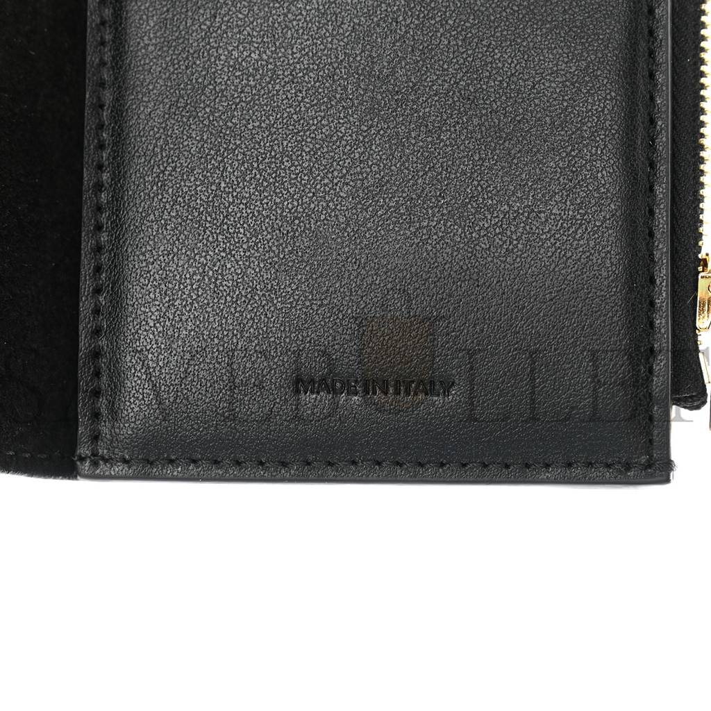 Ce**e shiny smooth calfskin c phone holder wallet on chain bag black (15*10*3cm)