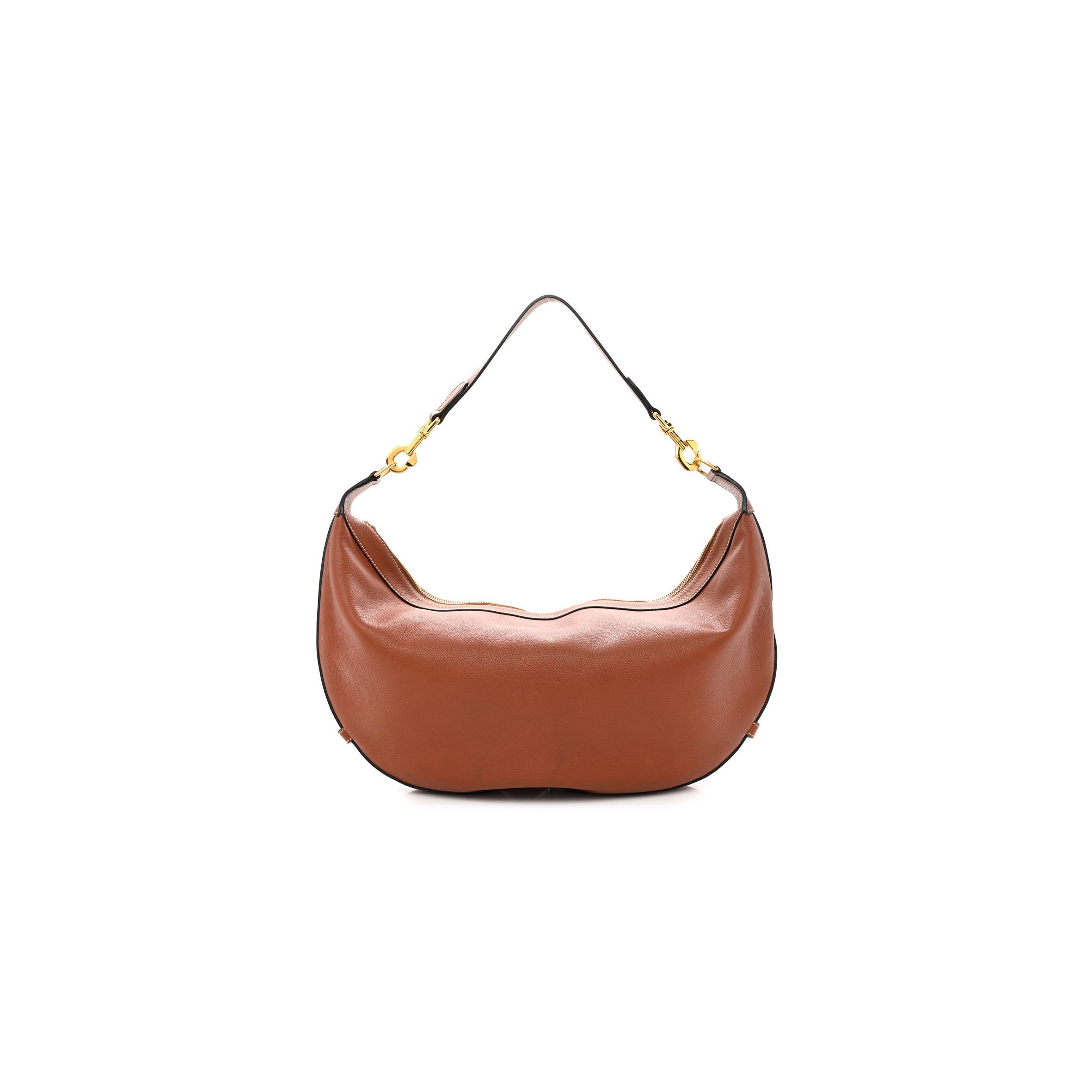 ce**e S*pple calfskin medium strap leandre shoulder bag brown (44*27*3cm)