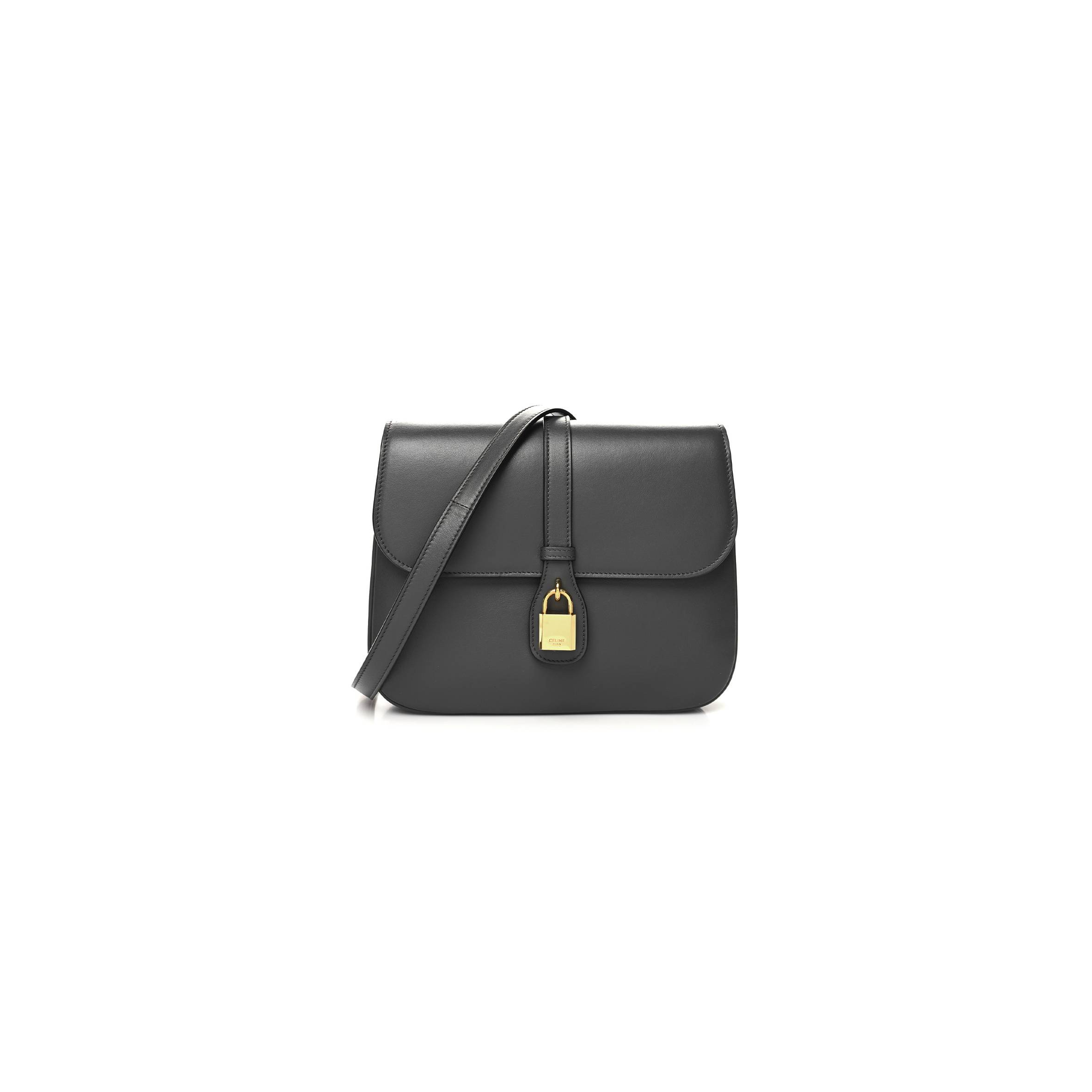 Ce**e smooth calfskin medium tabou anthracite (23*18*1cm)