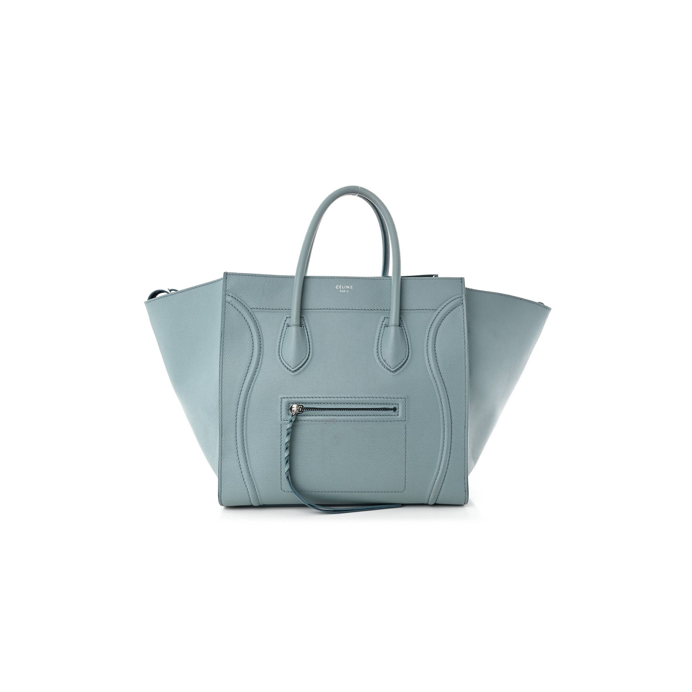 ce**e grained calfskin medium phanT0m lu*gage sky blue (30*29*25cm)