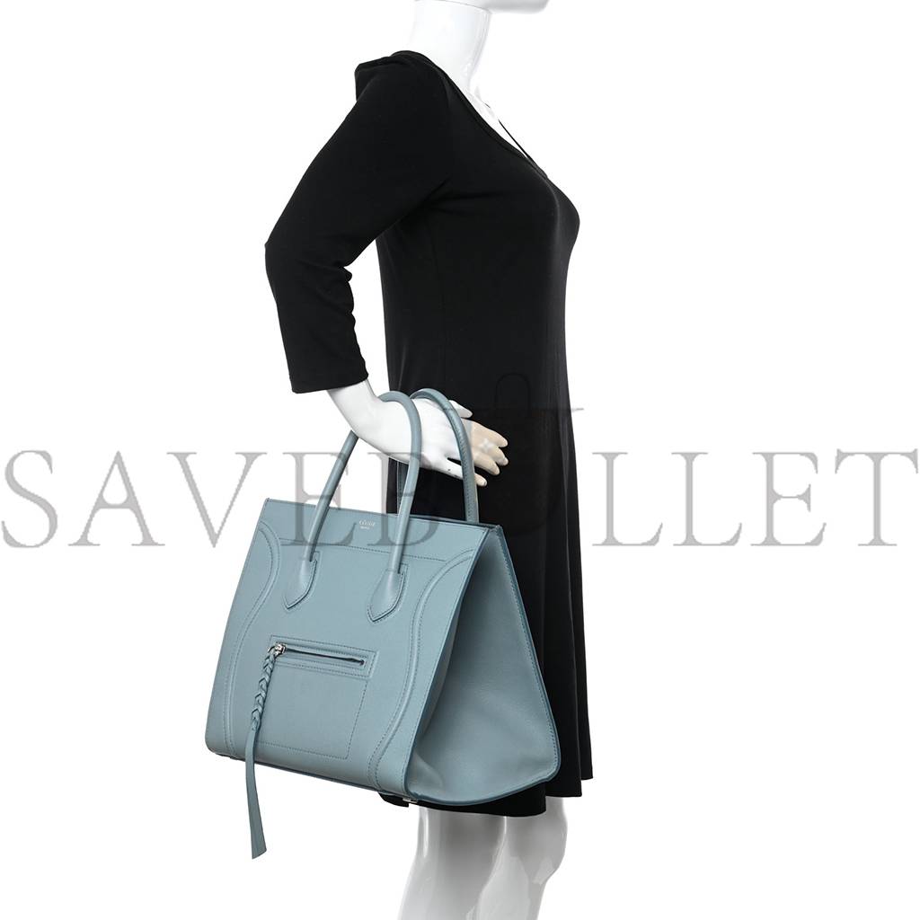 ce**e grained calfskin medium phanT0m lu*gage sky blue (30*29*25cm)
