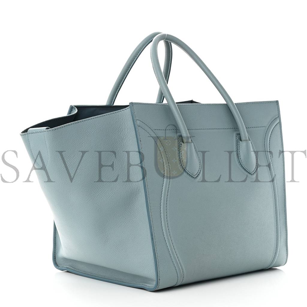 ce**e grained calfskin medium phanT0m lu*gage sky blue (30*29*25cm)