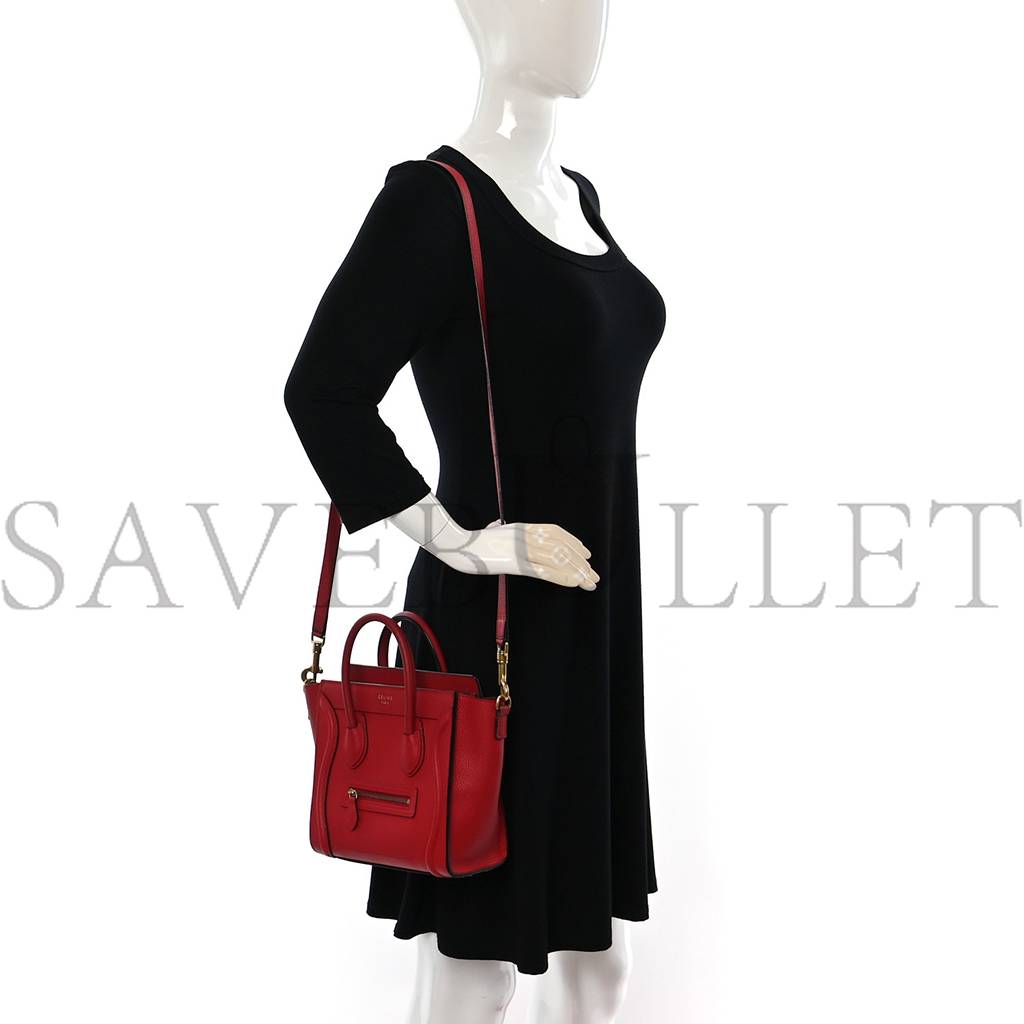 ce**e drummed calfskin nano lU*gage red (19*19*10cm)