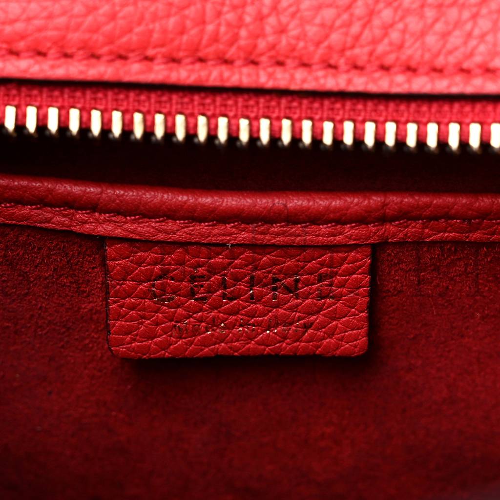 ce**e drummed calfskin nano lU*gage red (19*19*10cm)