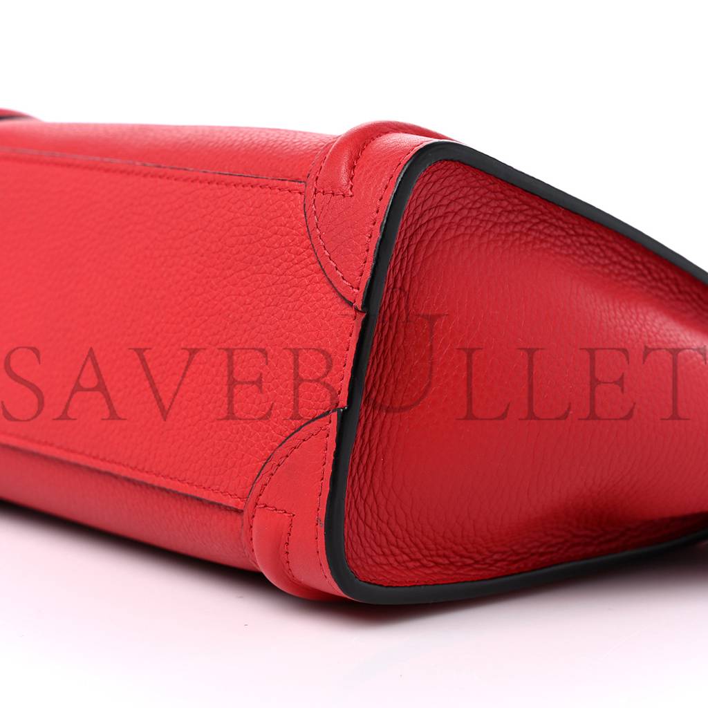 ce**e drummed calfskin nano lU*gage red (19*19*10cm)