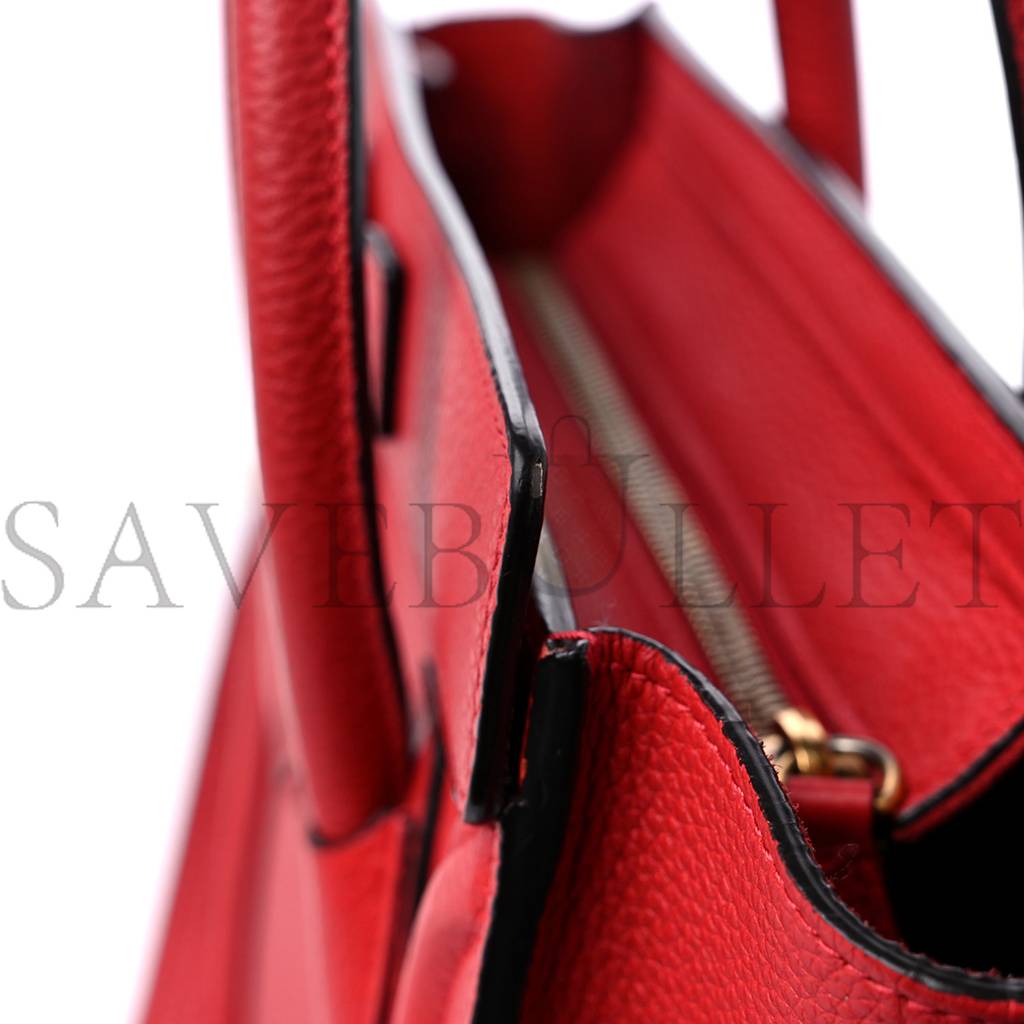 ce**e drummed calfskin nano lU*gage red (19*19*10cm)