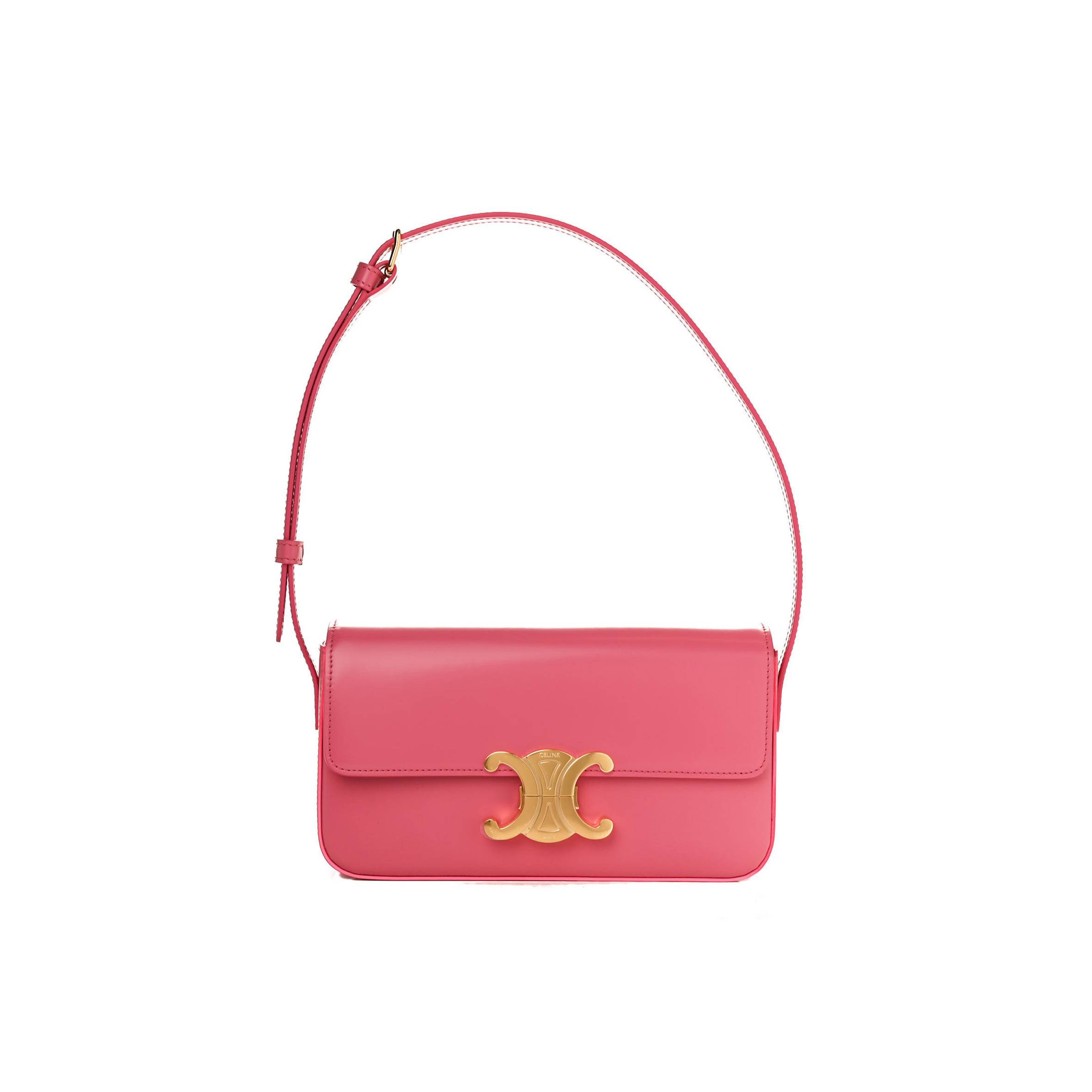 Ce**e shiny calfskin triomphe flamingo (20*11*4cm)