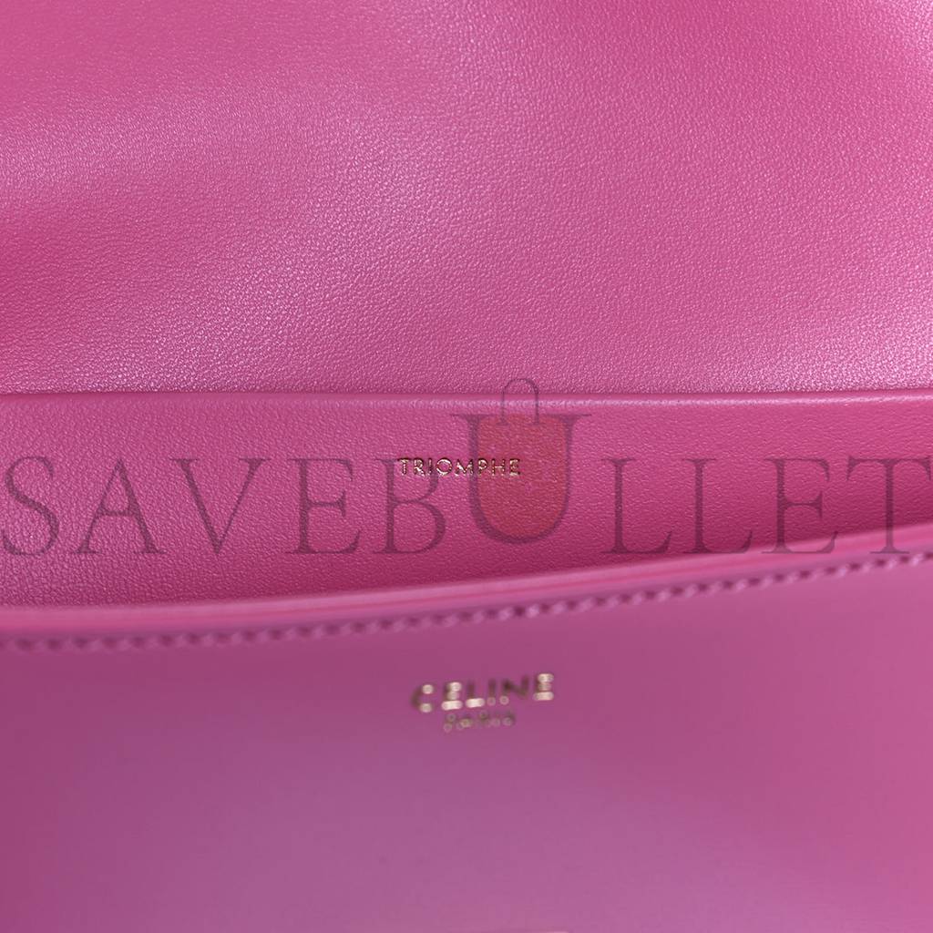 Ce**e shiny calfskin triomphe flamingo (20*11*4cm)